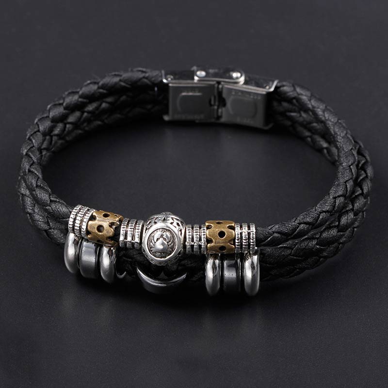 Mythstone 12 Constellations of the Zodiac Hematite Protection Bracelet