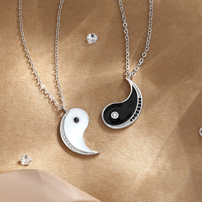 Mythstone 925 Sterling Silver Yin Yang Symbol Harmnoy Necklace Pendant