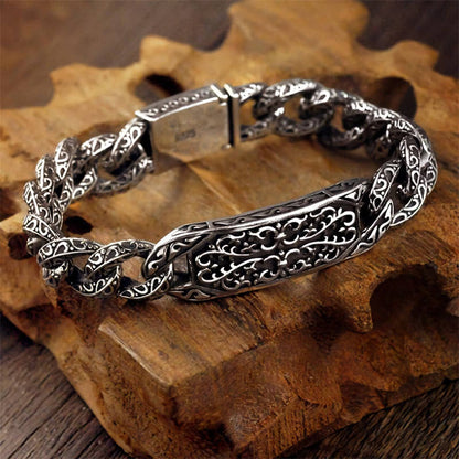 Mythstone Vintage Patterns Engraved Healing Bracelet