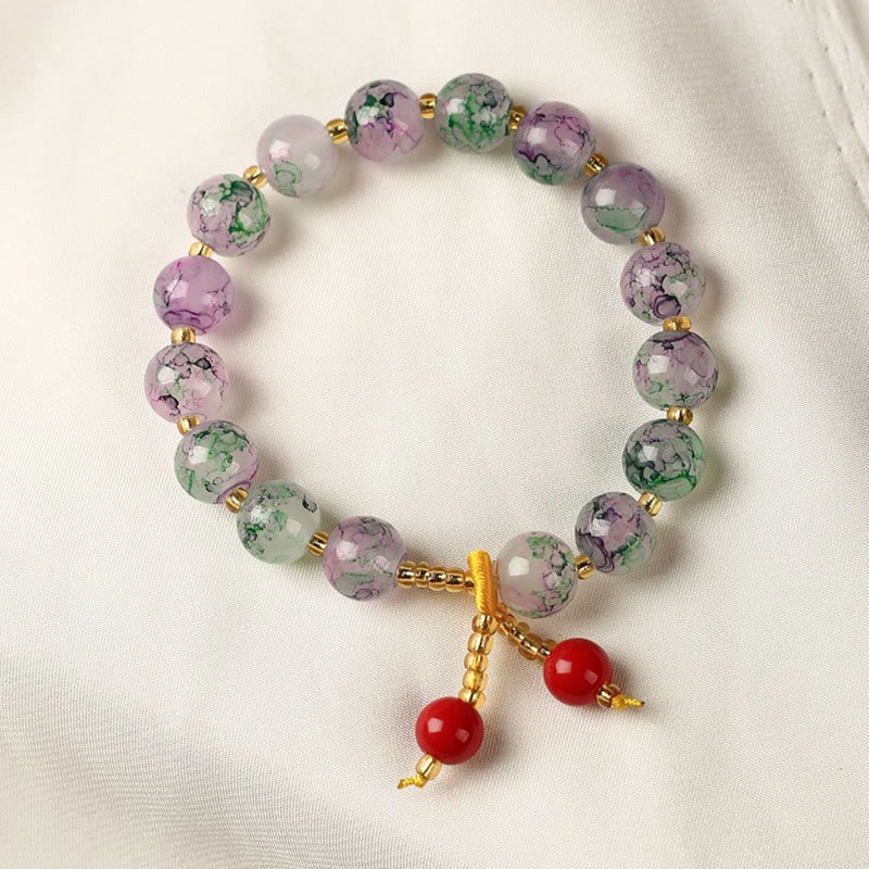 Mythstone Liuli Glass Bead Blessing Harmony Bracelet