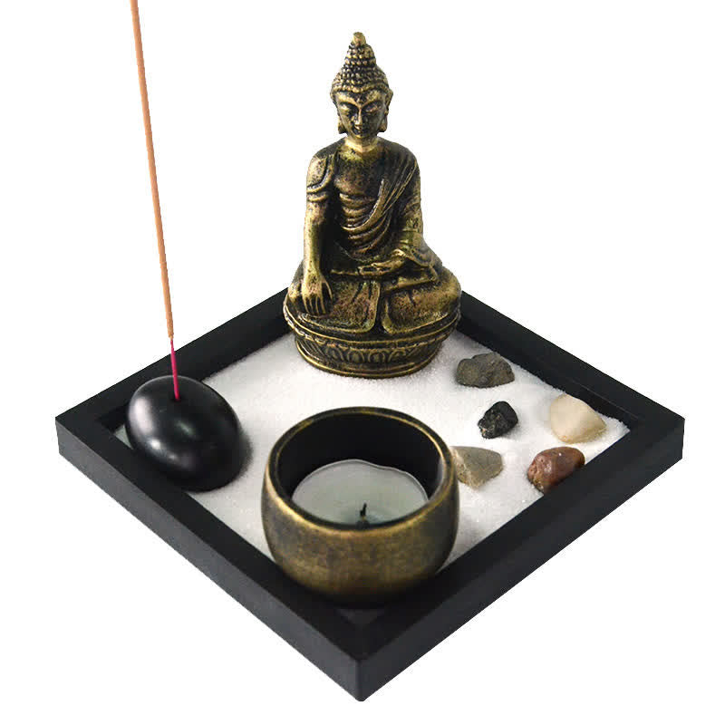 Mythstone Buddha Symbol Rocks Meditation Calm Zen Garden Home Decoration