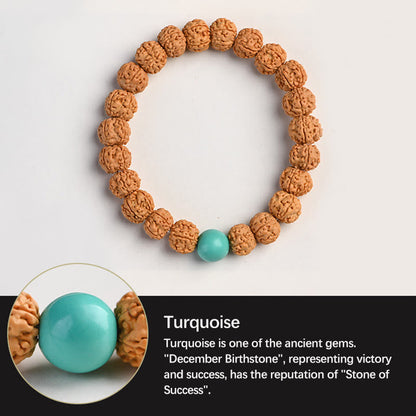 Pulsera de la riqueza y la buena suerte con la semilla de Bodhi de Rudraksha del Tíbet Mythstone