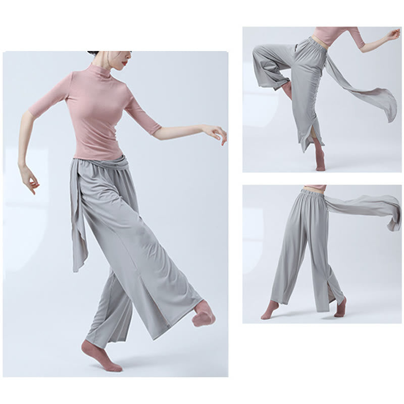 Mythstone Retro Loose Wide Leg Pants Casual Dance Women's Yoga Pants