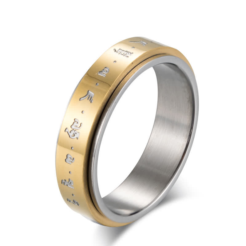 Mythstone Mantra Titanium Steel Balance Rotatable Ring