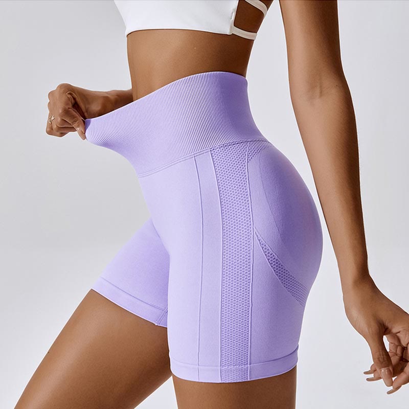 Mythstone Women Seamless Sports Fitness High Waist Yoga Workout Shorts