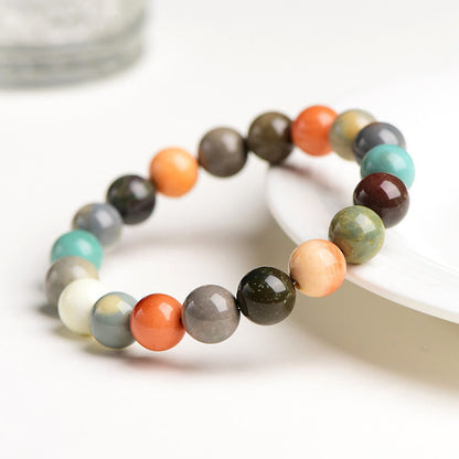 Mythstone Natural Colorful Alashan Agate Confidence Bracelet