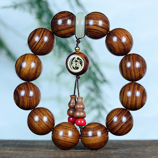 Mythstone Rosewood Warmth Calm Gourd Charm Bracelet