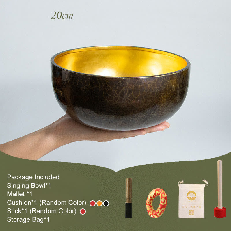 Mythstone Tibetan Meditation Sound Bowl Handcrafted Healing Yoga Mindfulness Singing Bowl Set