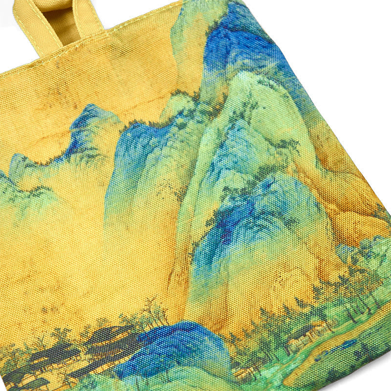 Mythstone Landscape Painting Canvas Handbag