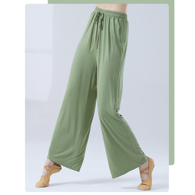 Mythstone Loose Modal Drawstring Wide Leg Pants For Yoga Dance