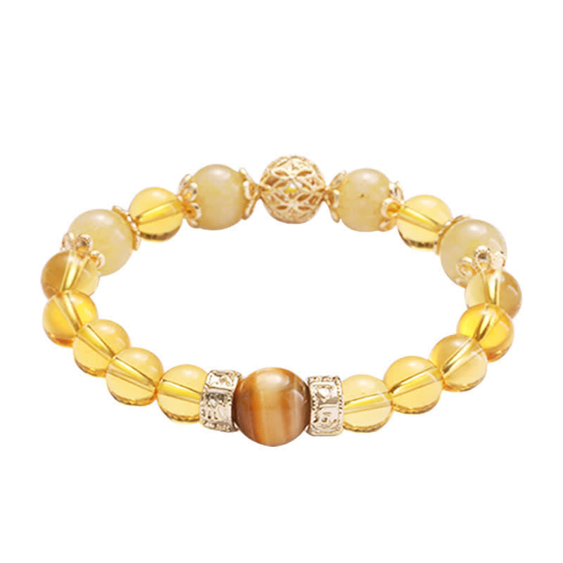 Mythstone Citrine Generosity Prosperity Beaded Bracelet