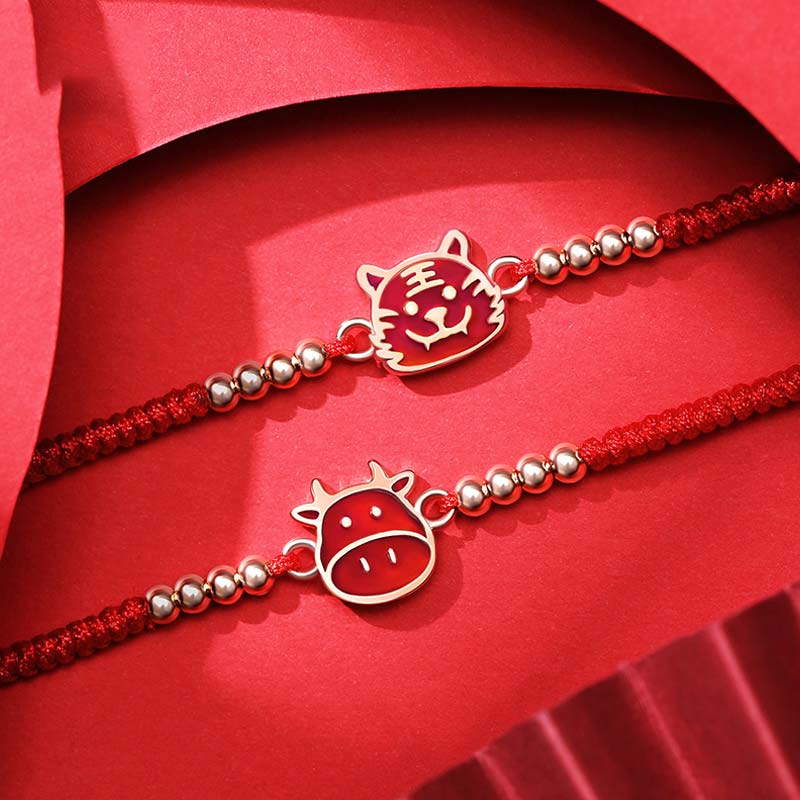 MythStone 12 Chinese Zodiac Lucky Red String Bracelet