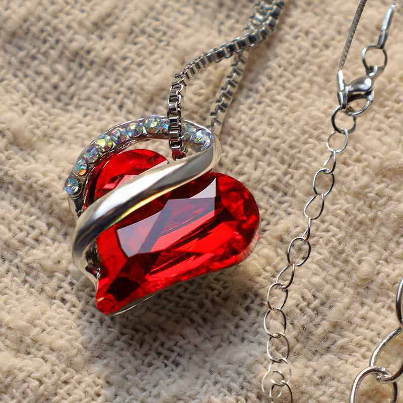 Mythstone Love Heart Birthstone Healing Energy Necklace Pendant