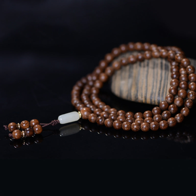 Mythstone 108 Mala Beads Rosewood Jade Calm Bracelet