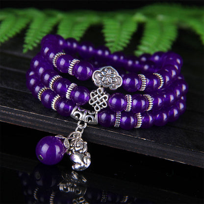 Pulsera de la riqueza Pixiu de amatista Mythstone 