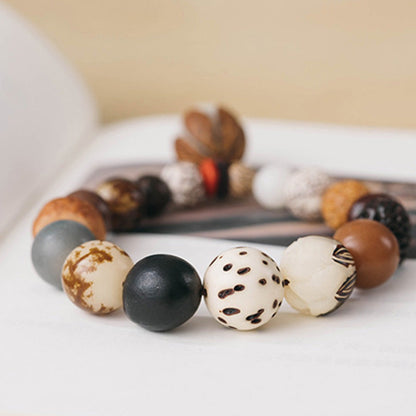 Mythstone Bodhi Seed Lotus Wisdom Peace Wrist Mala Bracelet