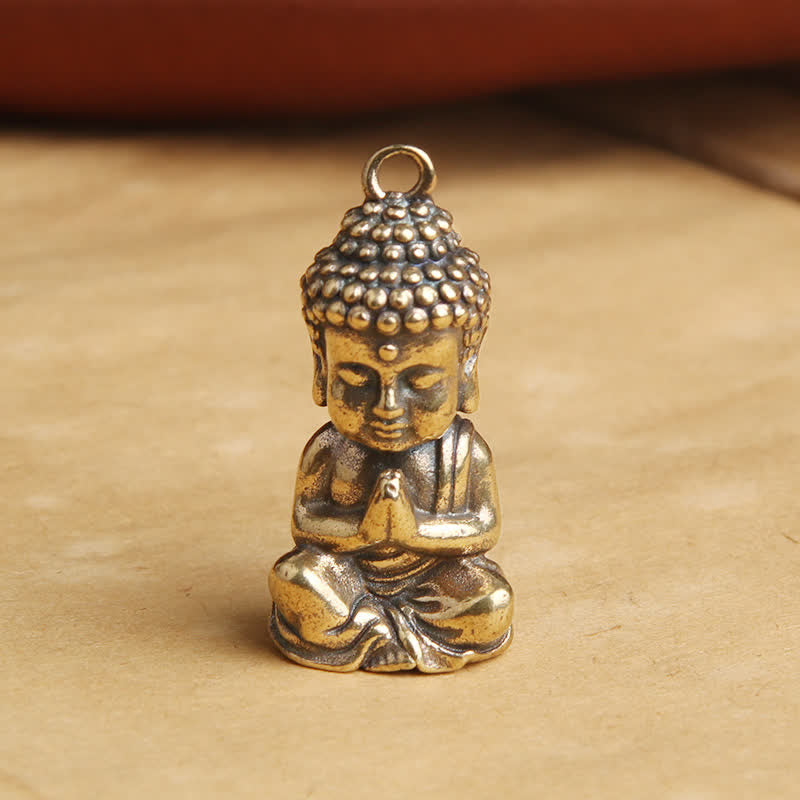 Mythstone Buddha Compassion Copper Keychain Pendant Decoration