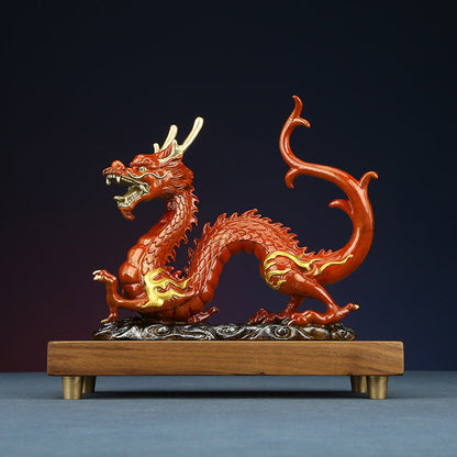 Mythstone Year Of The Dragon Copper Success Home Decoration