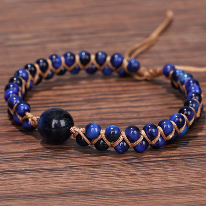 MythStone Divine Blue Tiger Eye Stone Protection Bracelet