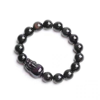 Mythstone FengShui PiXiu Rainbow Obsidian Healing Bracelet