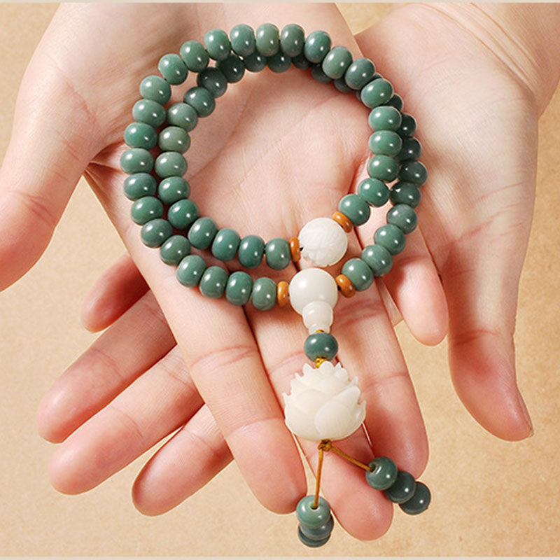 MythStone Lotus Cyan Bodhi Seed Success Bracelet