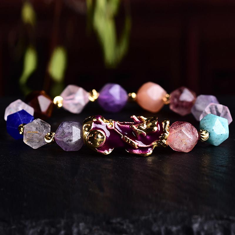 Mythstone FengShui PiXiu Amethyst Luck Bracelet