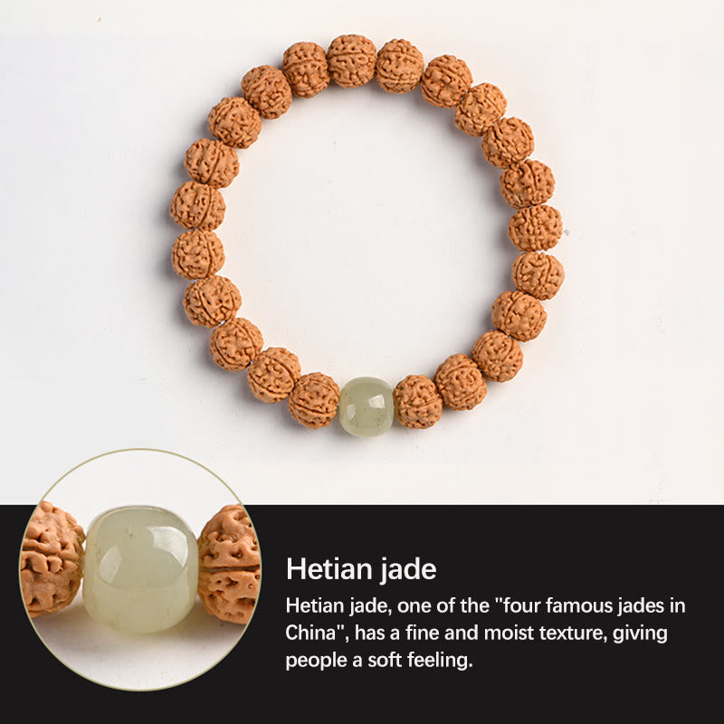 Pulsera de la riqueza y la buena suerte con la semilla de Bodhi de Rudraksha del Tíbet Mythstone