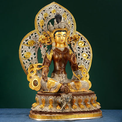 Mythstone Bodhisattva Green Tara Hope Copper Statue Decoration