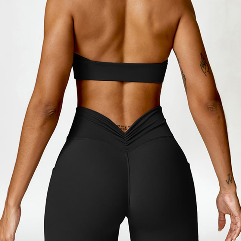 Sujetador con cuello halter Mythstone, leggings, pantalones, ropa deportiva, fitness, gimnasio, yoga, secado rápido 