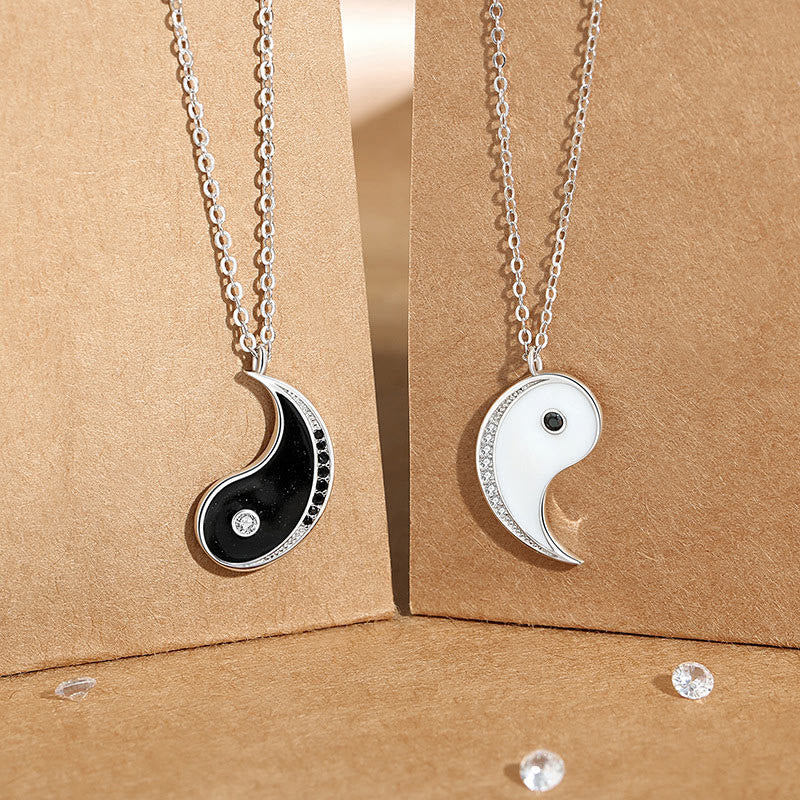 Mythstone 925 Sterling Silver Yin Yang Symbol Harmnoy Necklace Pendant