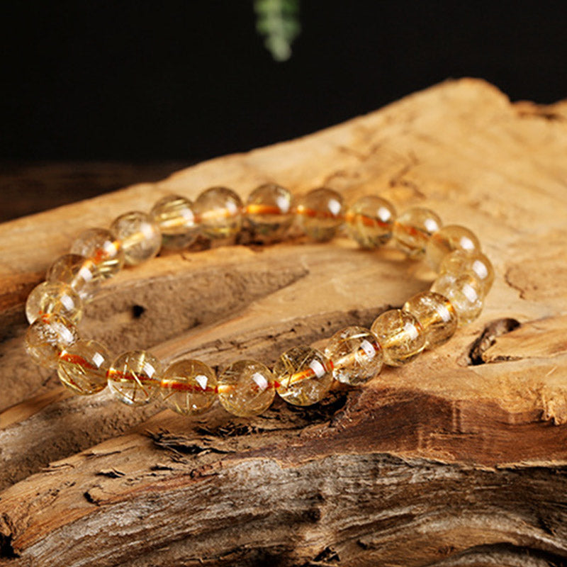 Mythstone Natural Citrine Blessing Protection Bracelet