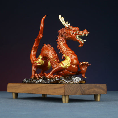 Mythstone Year Of The Dragon Copper Success Home Decoration