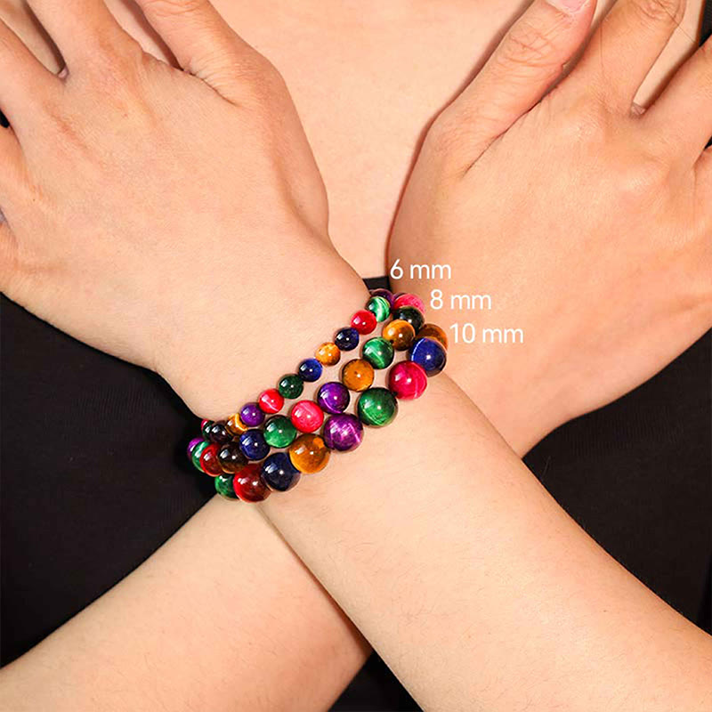 Pulsera de piedra mitológica con ojo de tigre y determinación 