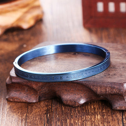 Mythstone Titanium Steel Blessing Bracelet Bangle