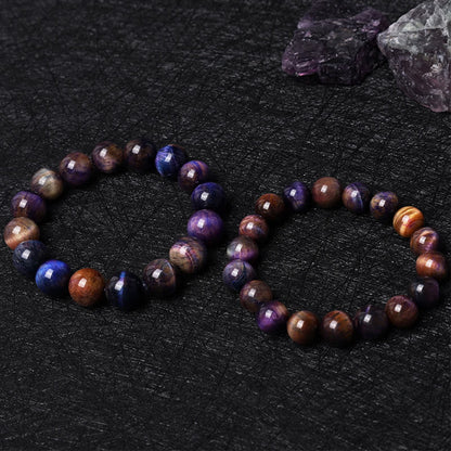 Mythstone Natural Purple Tiger Eye Protection Strength Bracelet