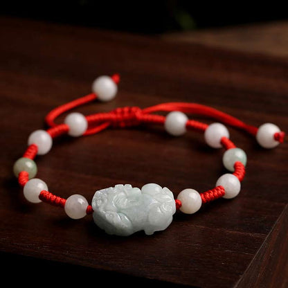 Mythstone Natural Jade PiXiu Luck Bracelet