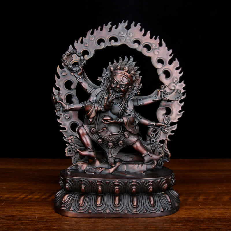 Estatua decorativa de cobre con la compasión del Bodhisattva Mahakala del Tíbet de Mythstone