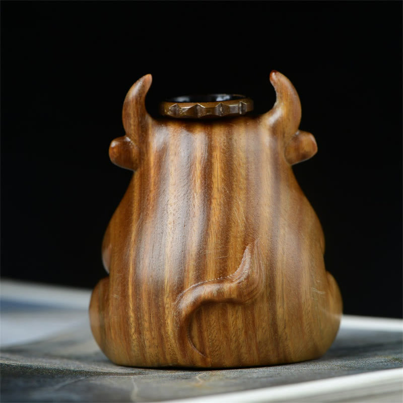 Mythstone Green Sandalwood Cute Calf Pattern Meditation Backflow Incense Burner Decoration