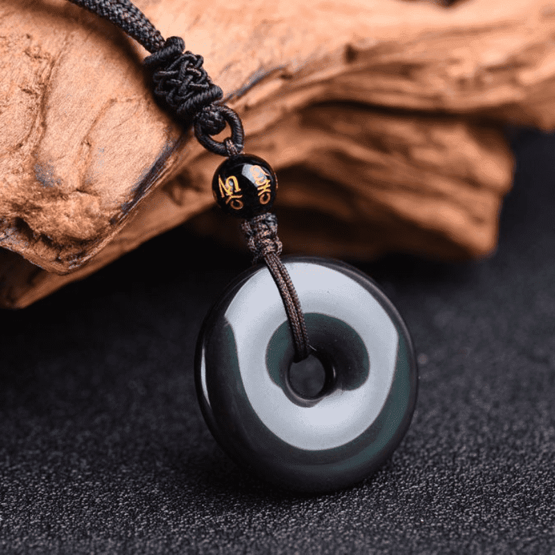 Mythstone Tibetan Obsidian Protection Necklace