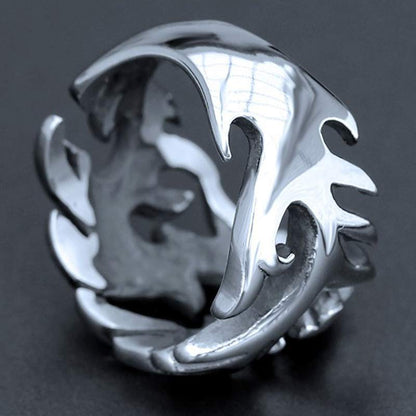 Mythstone Dragon Pattern Protection Strength Adjustable Ring