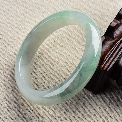 Mythstone Natural Jade Luck Healing Prosperity Bangle Bracelet