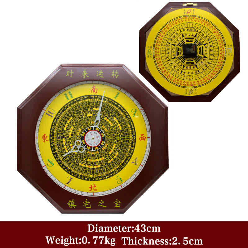 Mythstone Feng Shui Bagua Map Balance Energy Map Wall Clock