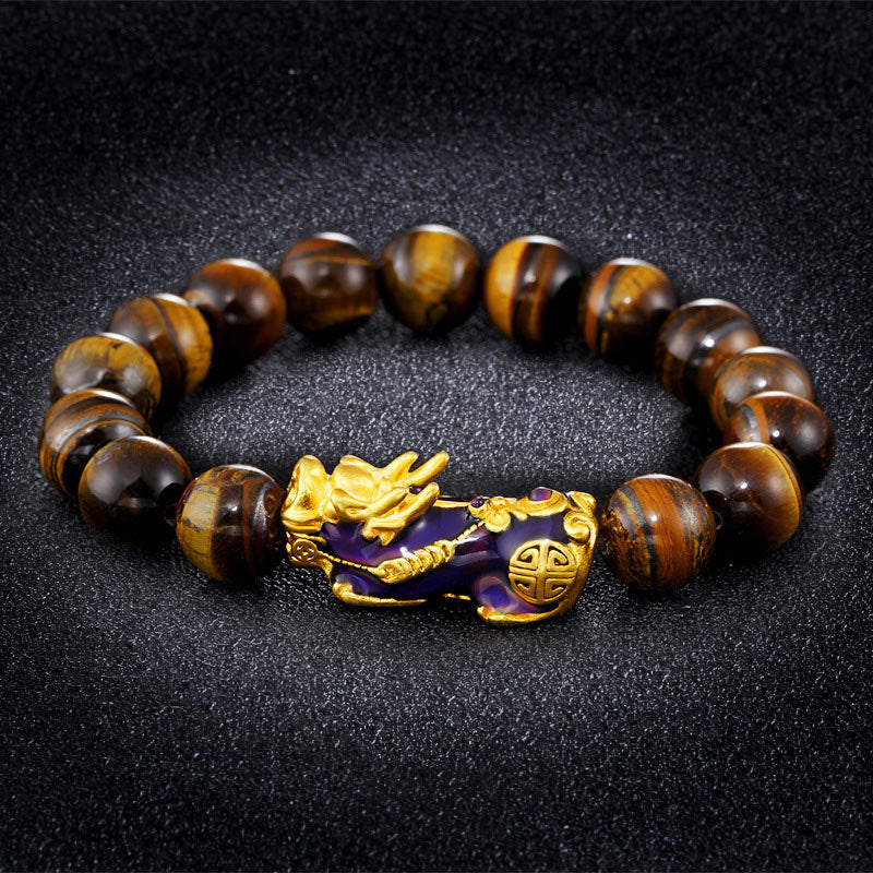 MythStone Tibetan Handcrafted Tiger Eye Feng Shui Bracelet