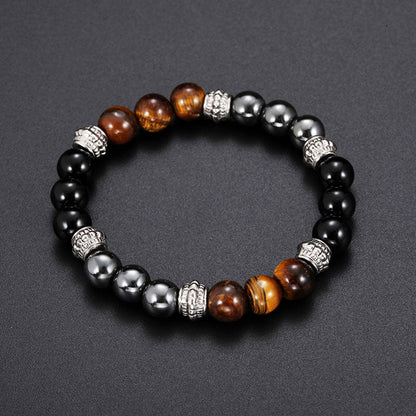 Mythstone Tiger Eye and Hematite Good Luck and Healing Bracelet