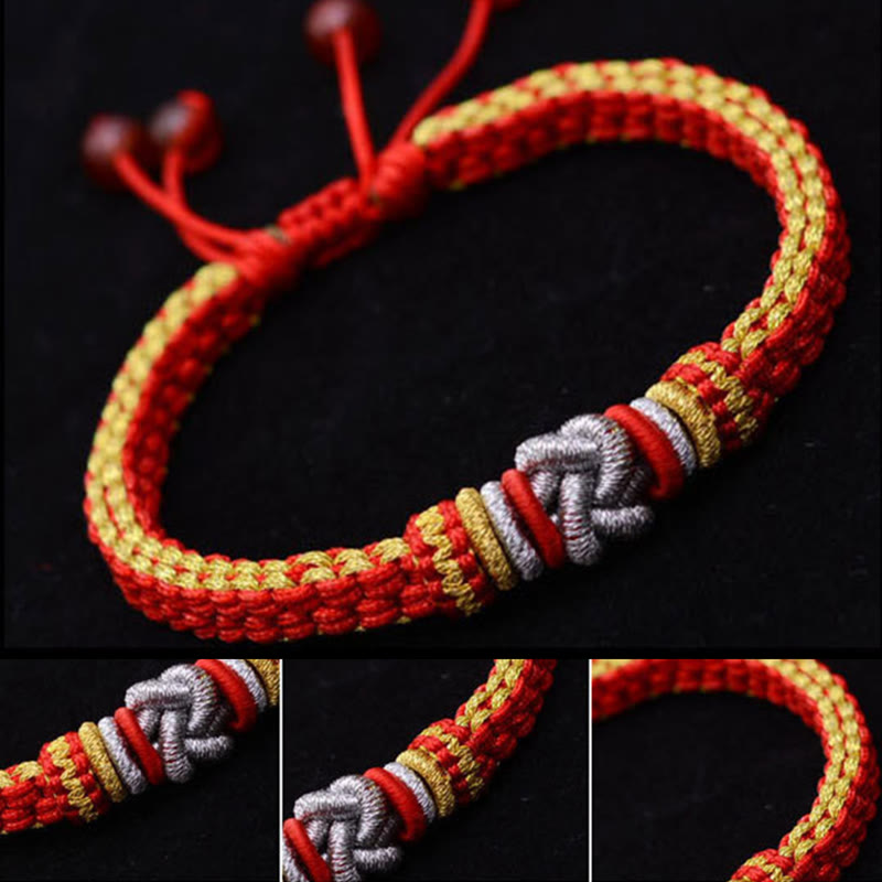 Mythstone Colorful Rope True Love Knot Luck Handmade Bracelet