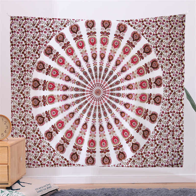 Bohemian Mandala Pattern Tapestry Wall Hanging Wall Art Focus Creativity Home Living Room Decor