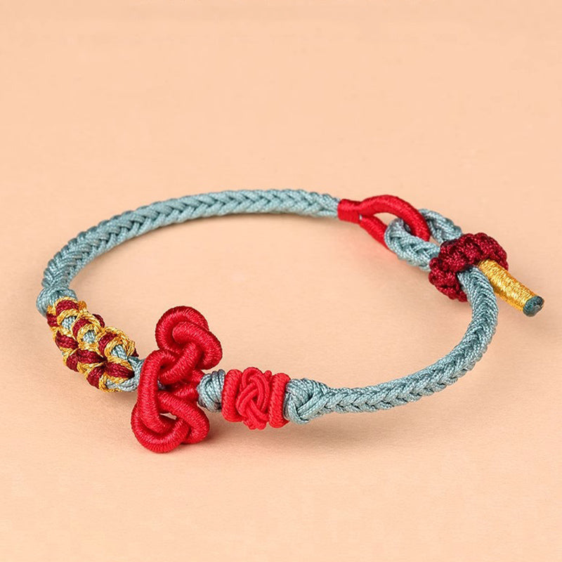 Mythstone Handmade Wenchang Knot Luck Strength Braided Rope Bracelet