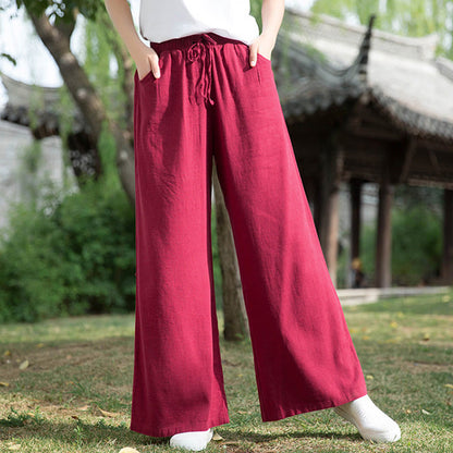 Mythstone Plain Wide Leg Pants Dance Women's Yoga Pants With Pockets