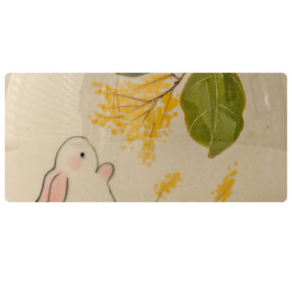 Mythstone Hand Painted Small Osmanthus Rabbit Ceramic Teacup Kung Fu Tea Cup 40ml