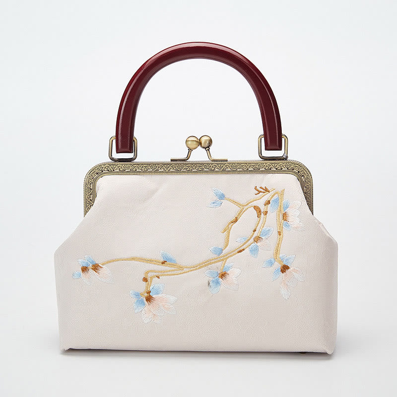 Mythstone Flower Embroidery Handbag Crossbody Bag